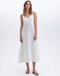 Greek Archaic Kori Ios Strappy Dress - White and Champagne - Simply Beach UK