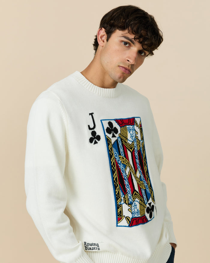 Jack of Clubs Cotton Sweater Cream