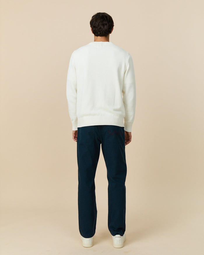 Jack of Clubs Cotton Sweater Cream