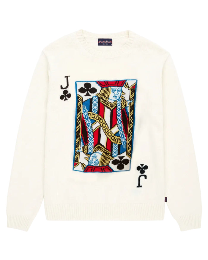 Jack of Clubs Cotton Sweater Cream
