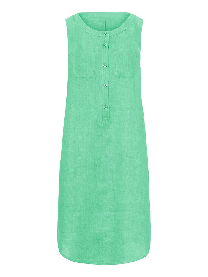 Kaftan Shift Buttoned Solid Casual Dresses