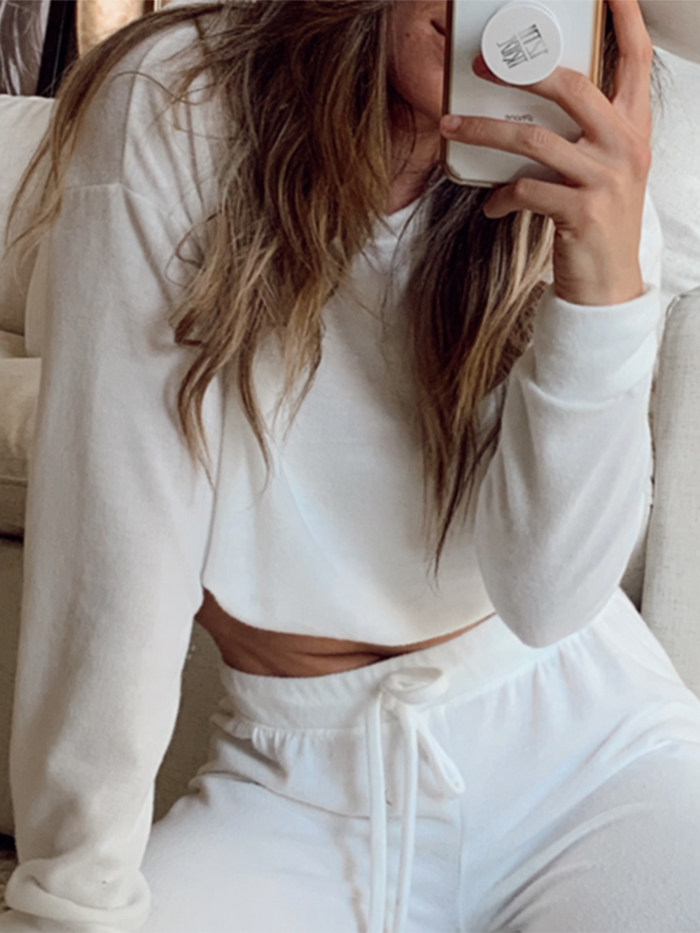 Knitted Casual Lace Set