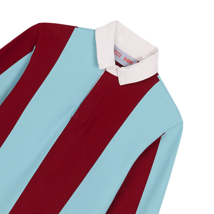 La Veste Striped Rugby Blue and Burgundy