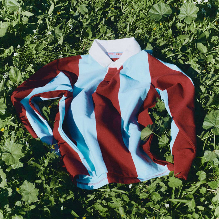 La Veste Striped Rugby Blue and Burgundy