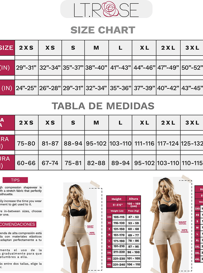 Laty Rose Butt Lifter Tummy Control Open Bust Body Shaper