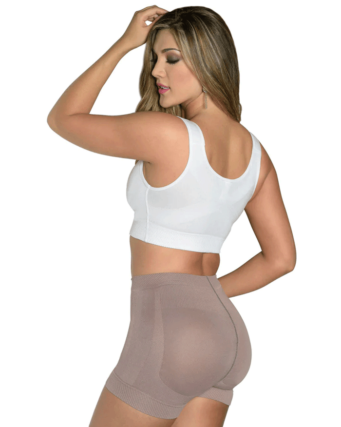 ShapewearUSA - Laty Rose High Waist Butt Lifting Cocoa Mid-Thigh Shapewear 1