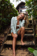 Leni Stripe Relaxed Long Sleeve Top - Green | O'Neill