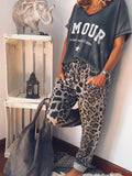 Leopard Print Casual Suit