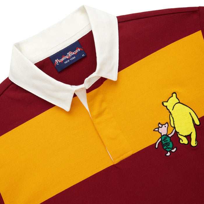 Lightweight Stripe Cotton Winnie-the-Pooh Rugby Burgundy