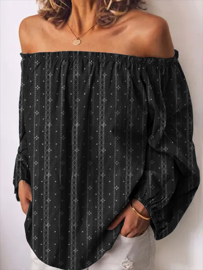 Long Sleeve Cotton Stripes Shirts & Tops