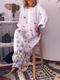 Long Sleeve Print Dress