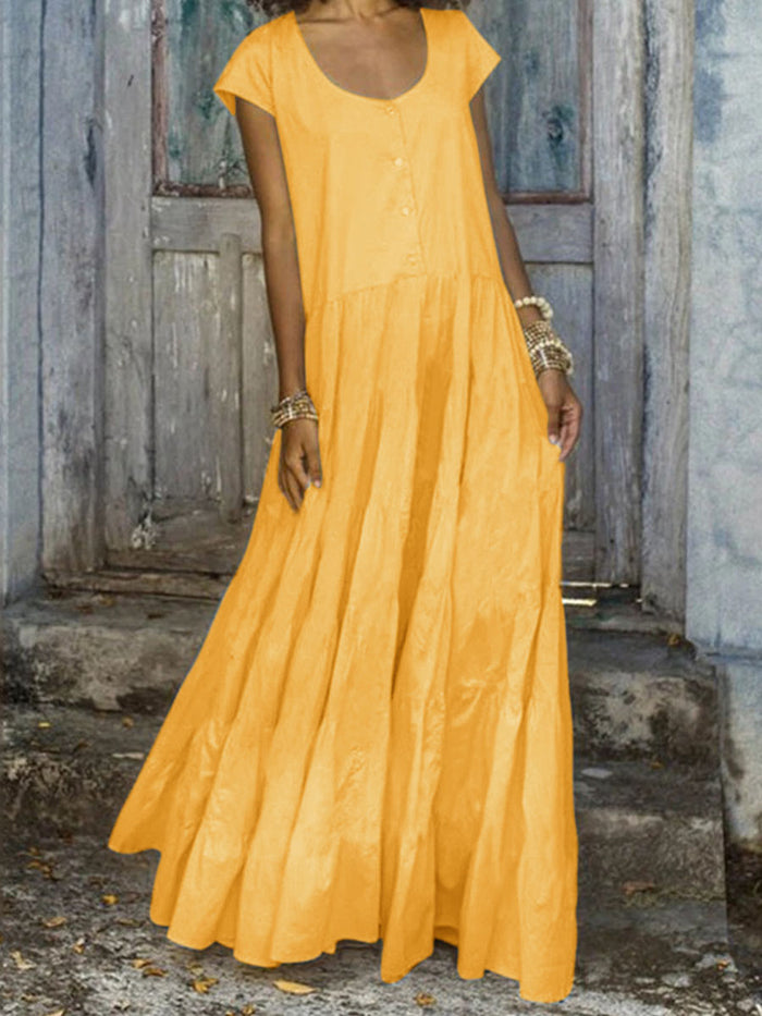Loose Casual V-Neck Maxi Dress