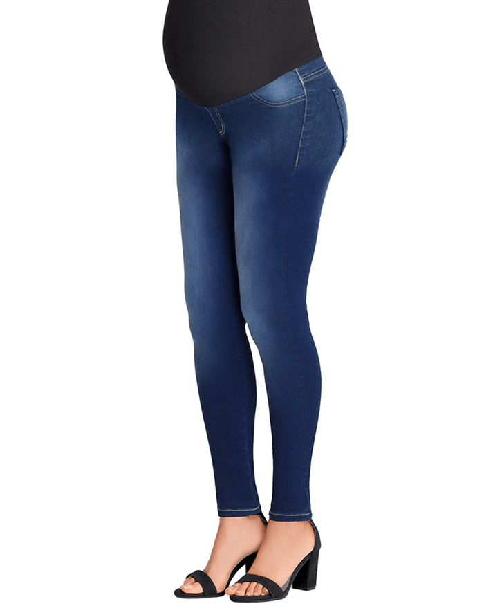 Lowla Spandex Pregnancy Denim Pants with Elastic Support Band
