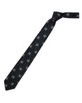 Black tie with magic 8 ball pattern