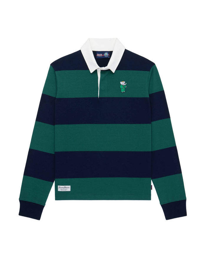 Men's Babar Cotton Rugby Navy Hunter Block Stripe