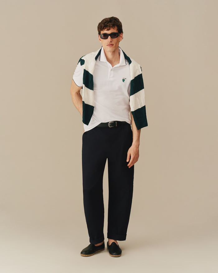 Men's Babar Pique Polo White White / XS