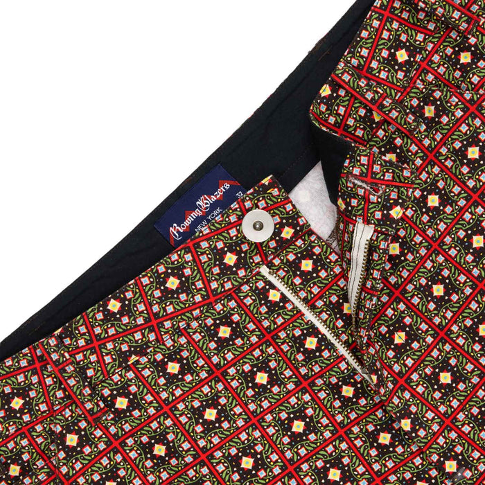 Men's Canvas Printed Workwear Pant Geo Floral