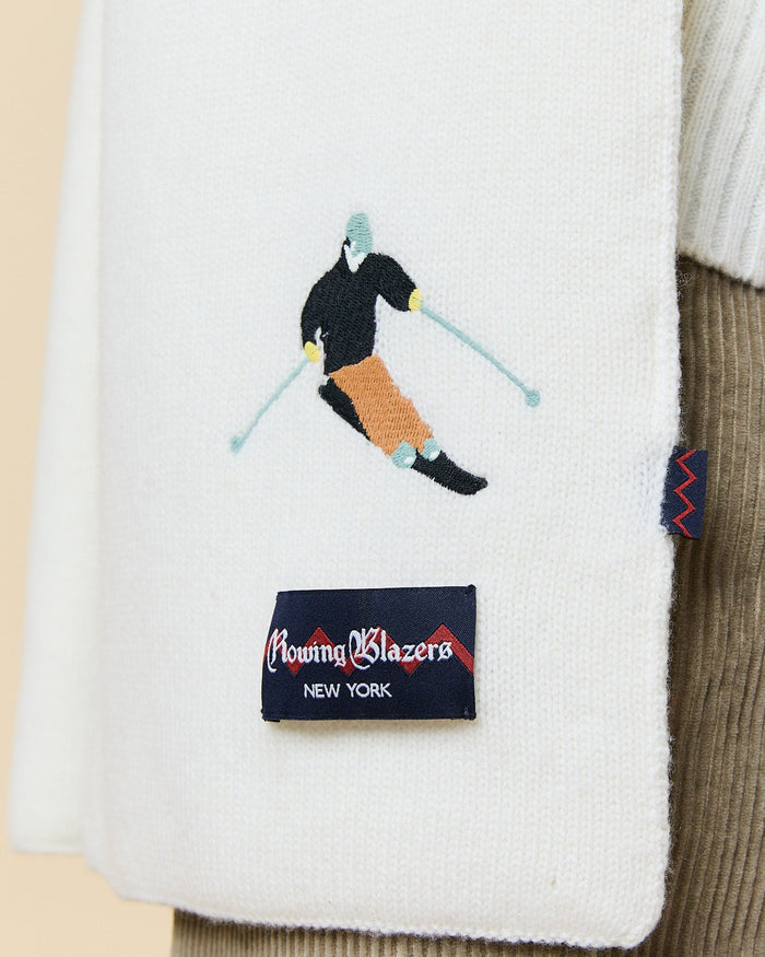 Men's Cashmere Apres Ski Scarf Blue Multi