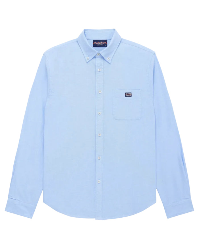 Men's Classic Solid Cotton Oxford Shirt Oxford Blue