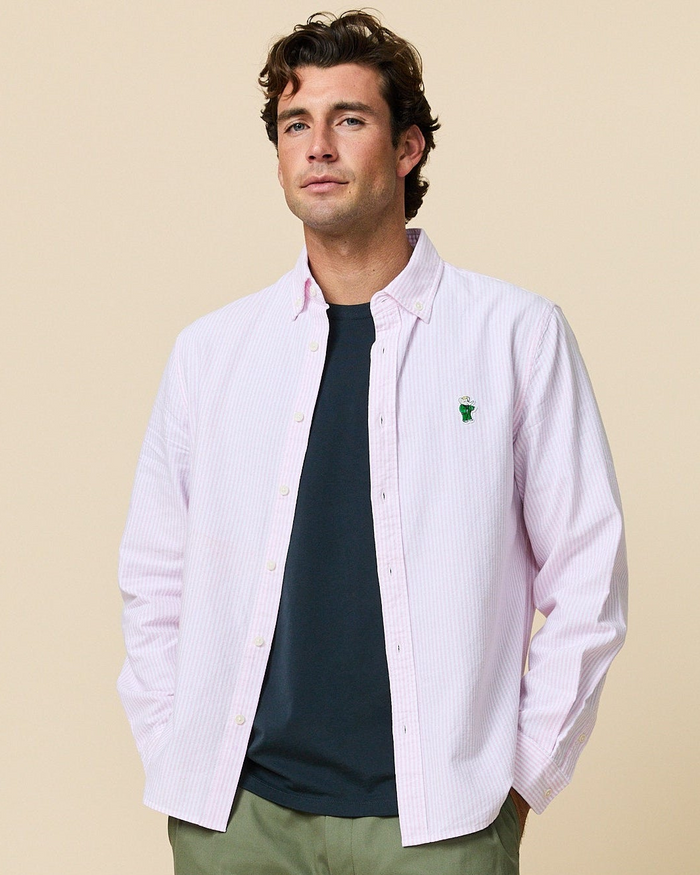 Men's Classic Stripe Babar Oxford Light Pink Stripe