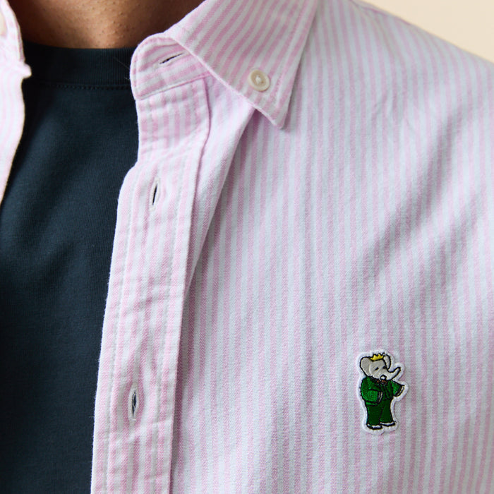 Men's Classic Stripe Babar Oxford Light Pink Stripe