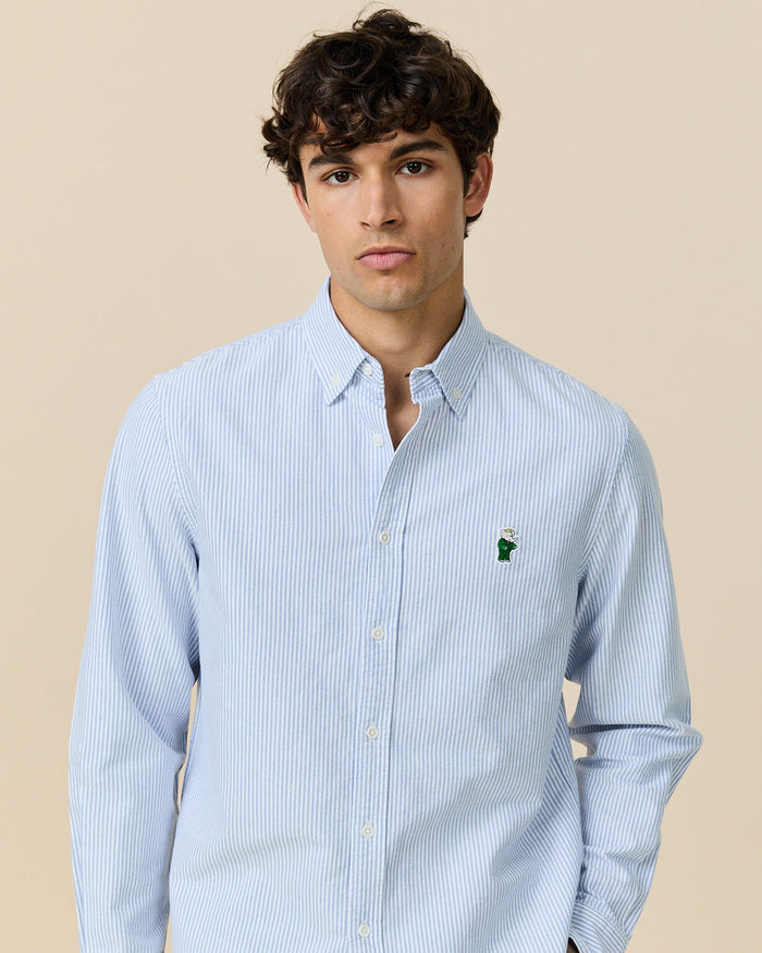 Men's Classic Stripe Babar Oxford Shirt Light Blue University Stripe
