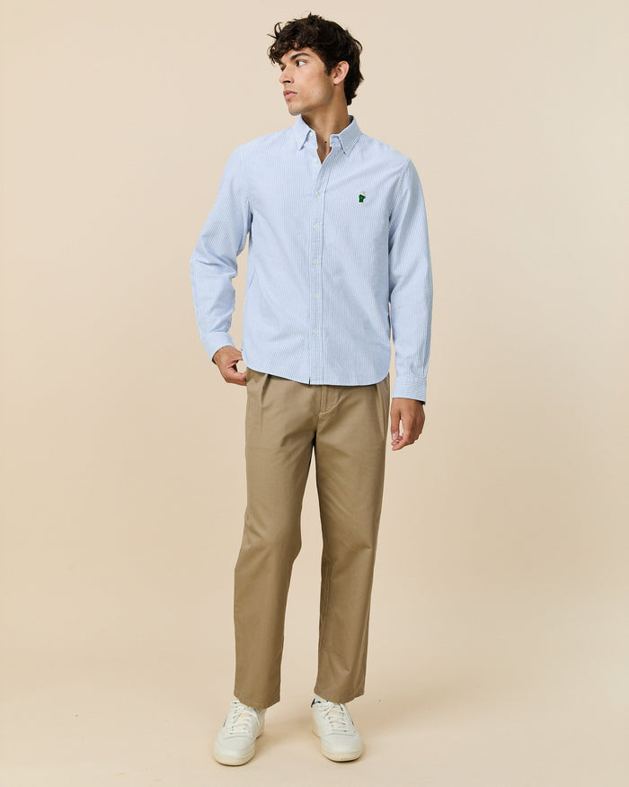 Men's Classic Stripe Babar Oxford Shirt Light Blue University Stripe