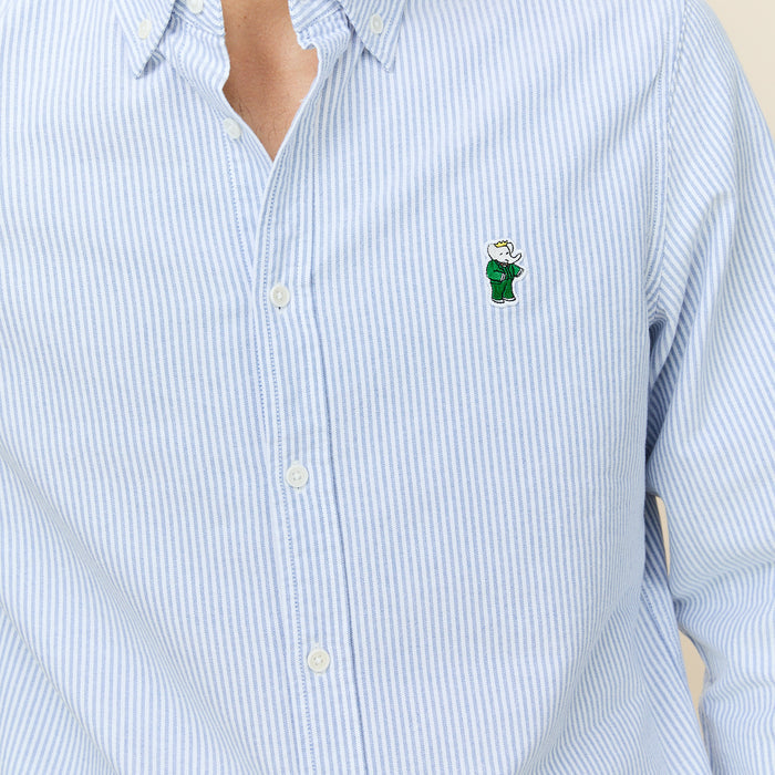 Men's Classic Stripe Babar Oxford Shirt Light Blue University Stripe