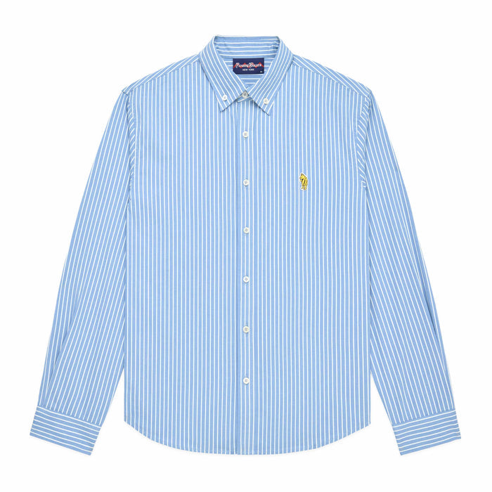 Men's Classic Stripe Winnie-the-Pooh Shirt Blue White Stripe