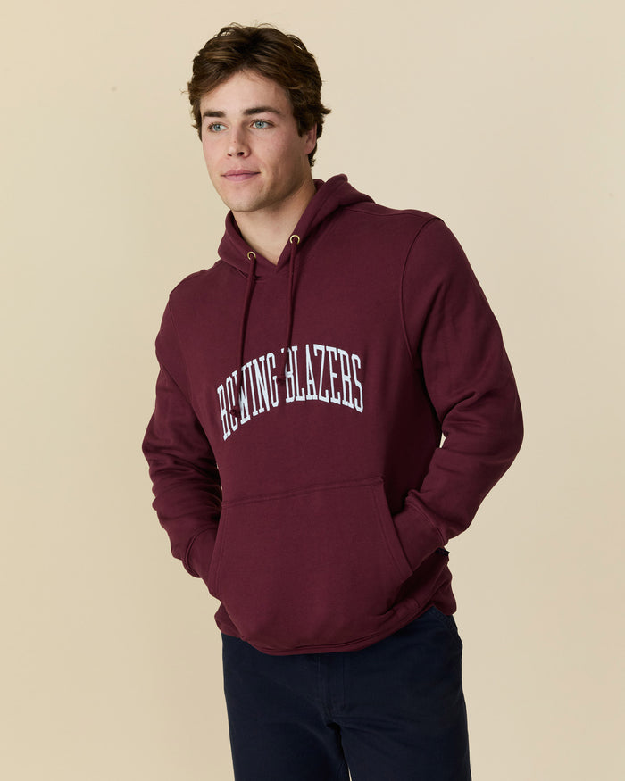 Men's Collegiate Arch Hoodie Burgundy