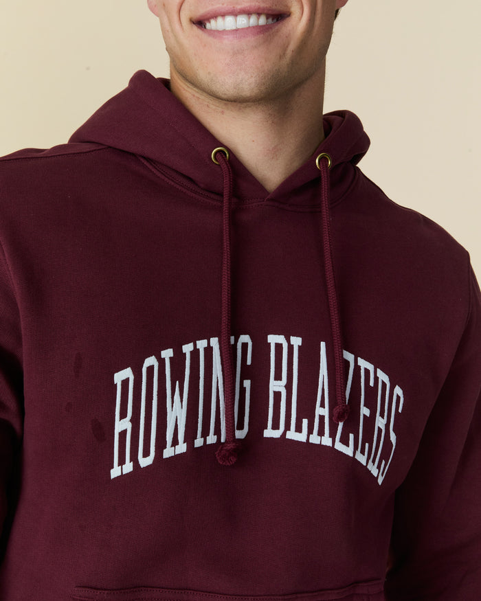 Men's Collegiate Arch Hoodie Burgundy