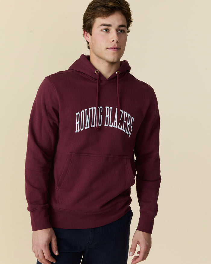 Men's Collegiate Arch Hoodie Burgundy