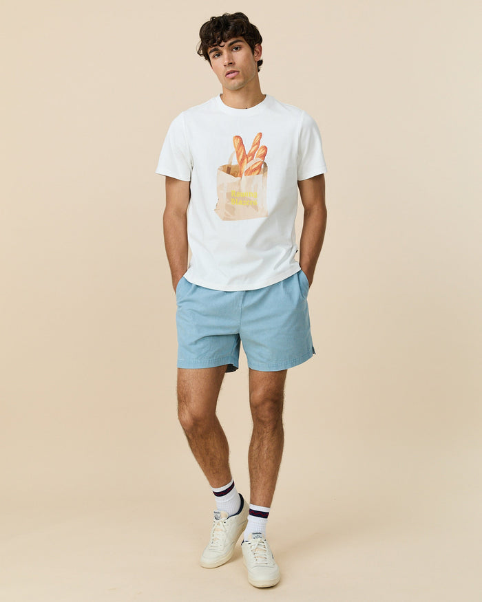 Men's Cotton Baguette T-Shirt Cream