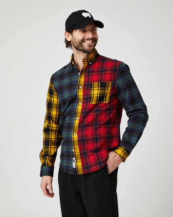 Men's Cotton Classic Flannel Fun Shirt Multi Color