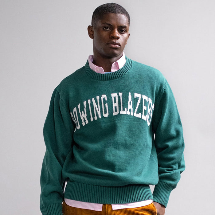 Men's Cotton Collegiate Arch Sweater Hunter Green