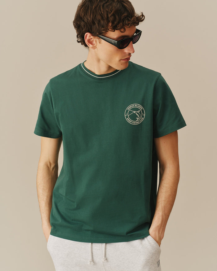 Men's Cotton Fishing Club Tee Green