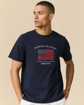Men's Cotton Flag T-Shirt Navy