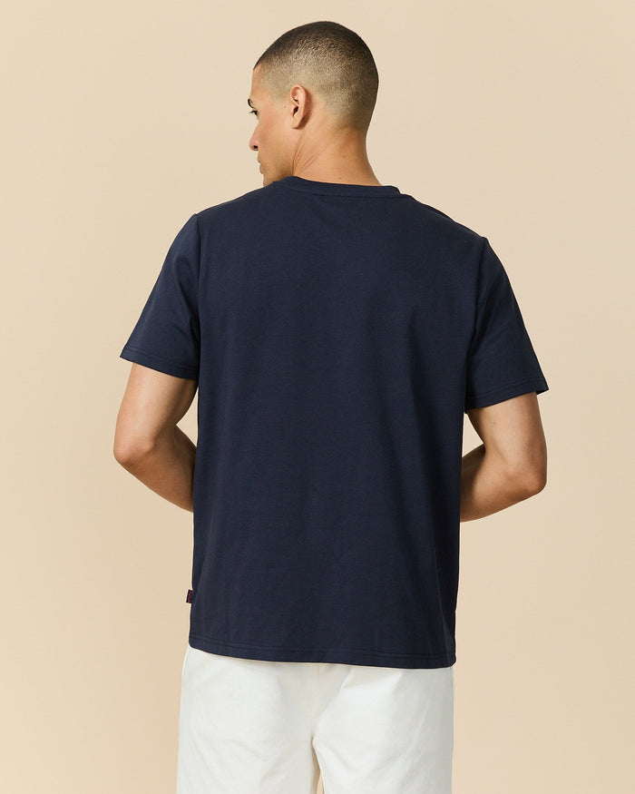 Men's Cotton Flag T-Shirt Navy