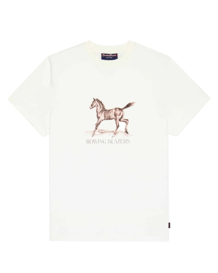 Men's Cotton Horse Tee Cream