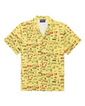 Men's Cotton Linen Camp Shirt NYC Map Print