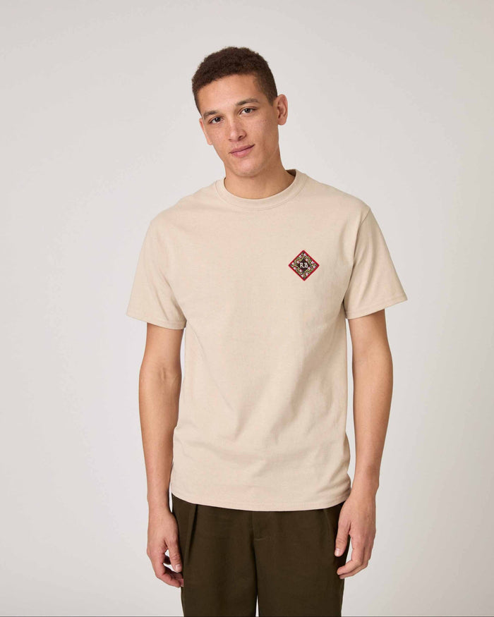 Men's Cotton Patch T-Shirt Beige