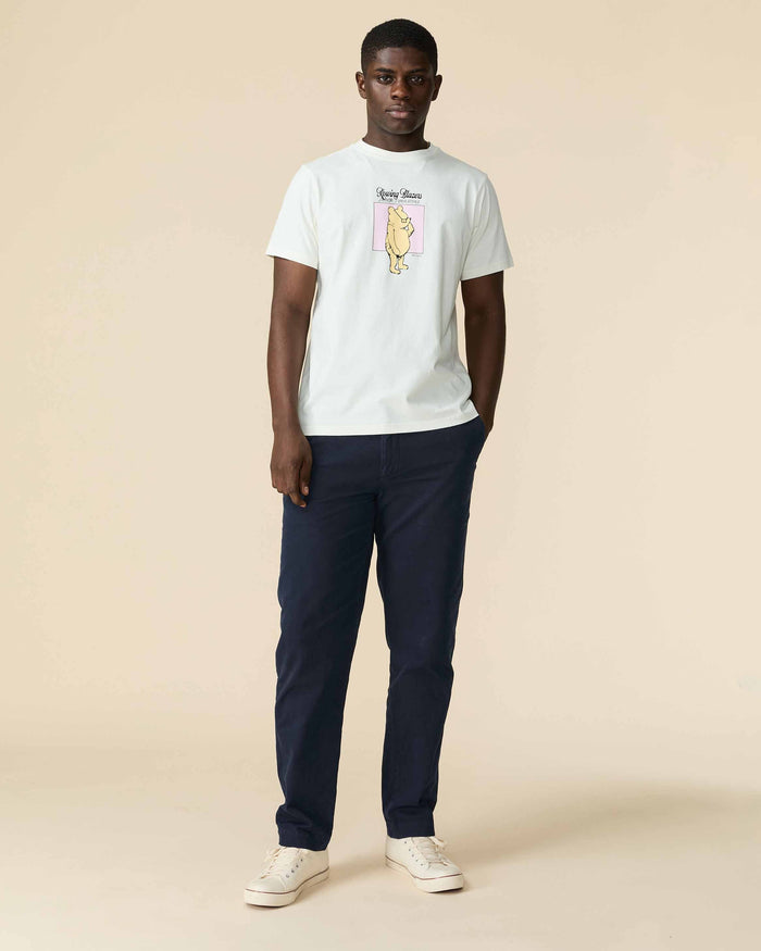 Men's Cotton Pooh Superlative T-Shirt Cream