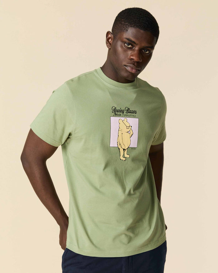 Men's Cotton Pooh Superlative T-Shirt Sage