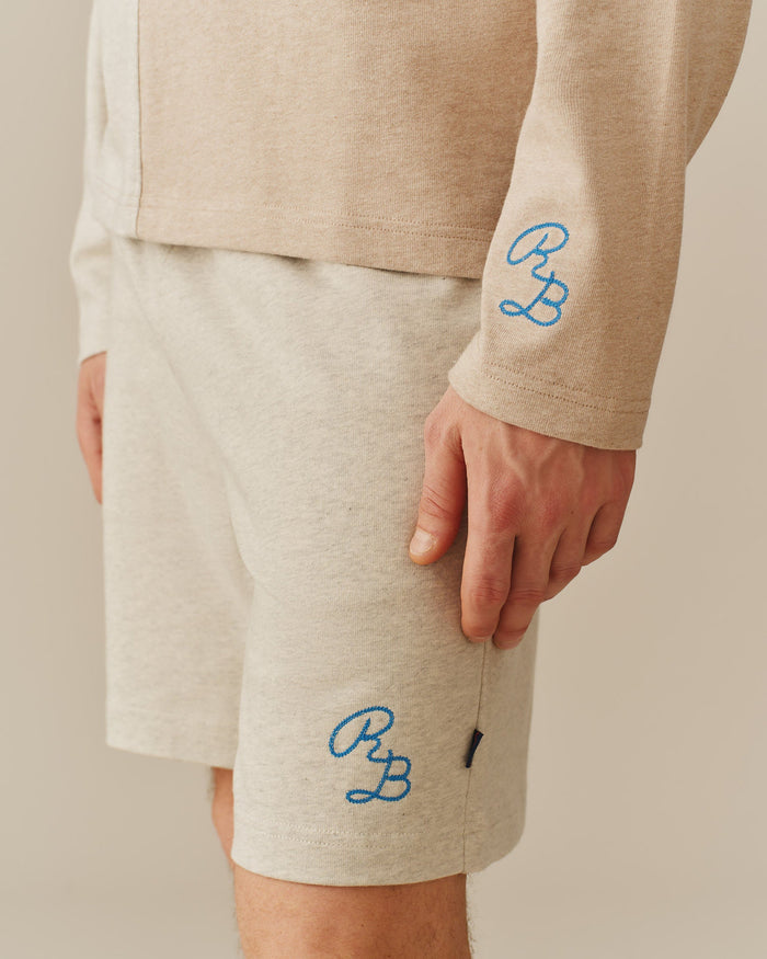 Men's Cotton Rugby Shorts Heather Gray