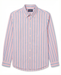 Men's Cotton Running Stripe Shirt Pink