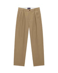 Men's Cotton Twill Pleated Relaxed Pant Khaki
