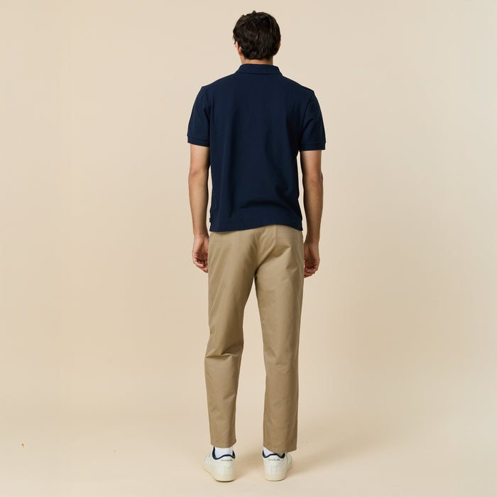 Men's Cotton Twill Pleated Relaxed Pant Khaki