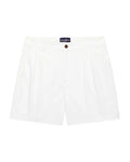 Men's Cotton Twill Pleated Short Off White