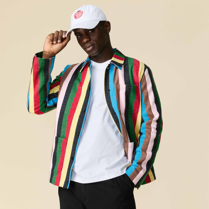 Men's Croquet Stripe Chore Jacket Croquet