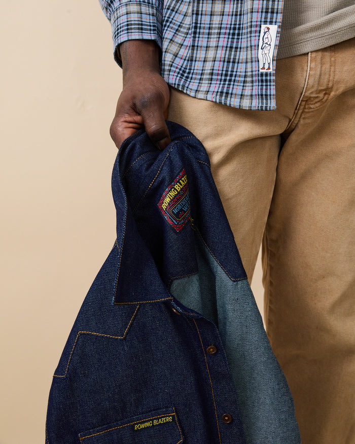 Men's Denim Western Shirt Rinse Wash
